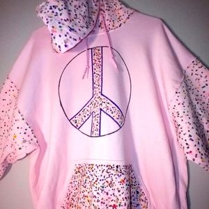 Peace-Dot Hoodie (XL)